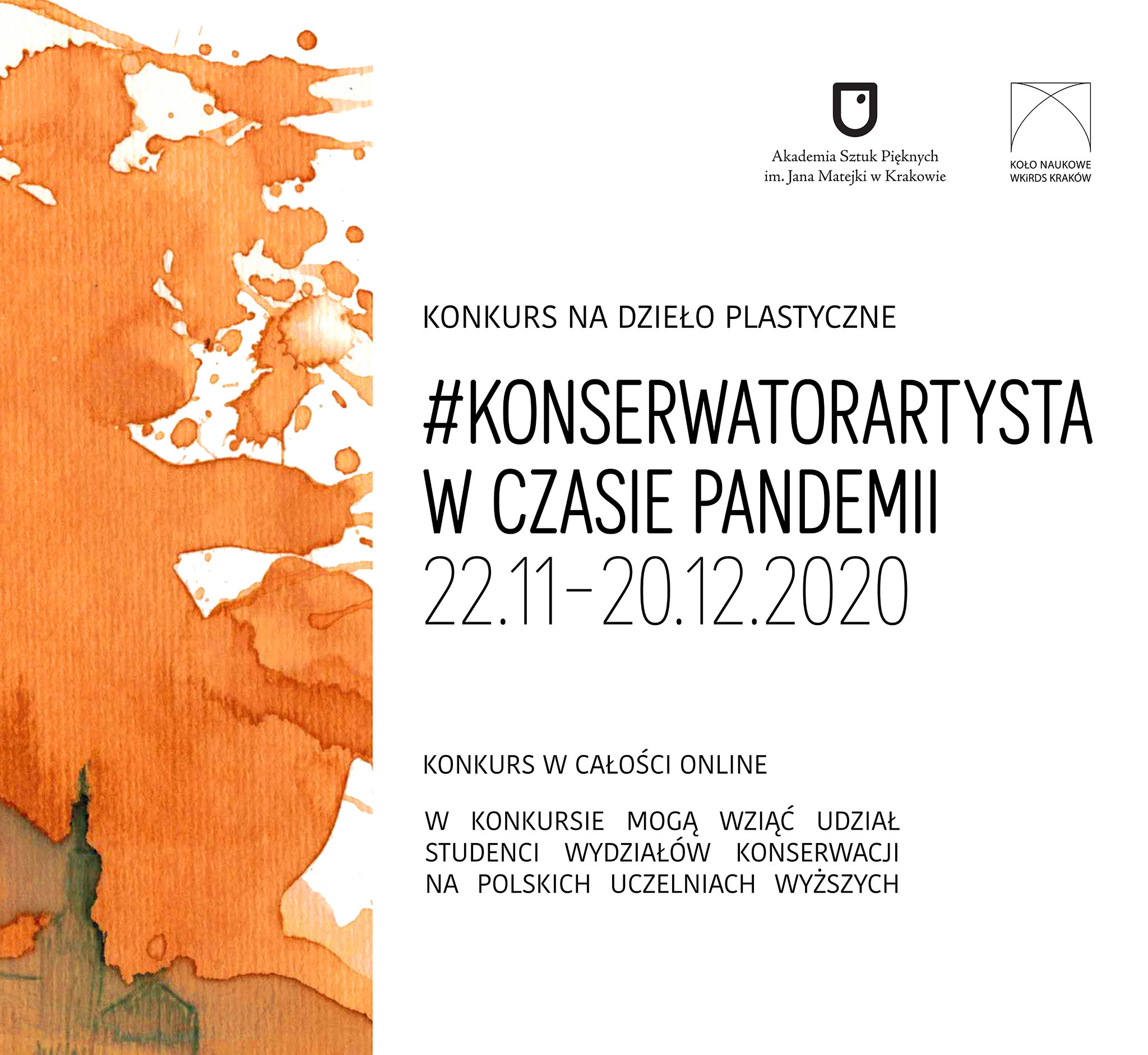 Konkurs na Dzieło Plastyczne „#konserwatorartysta w czasie Pandemii”